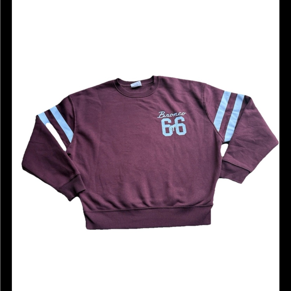 Ford Bronco 66 Crewneck Sweatshirt Burgundy Size XXS